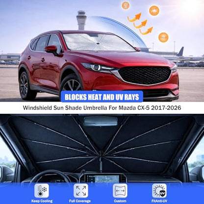 Car Windshield Sun Shade Umbrella for Mazda CX (For Mazda CX-5 2017-2026)