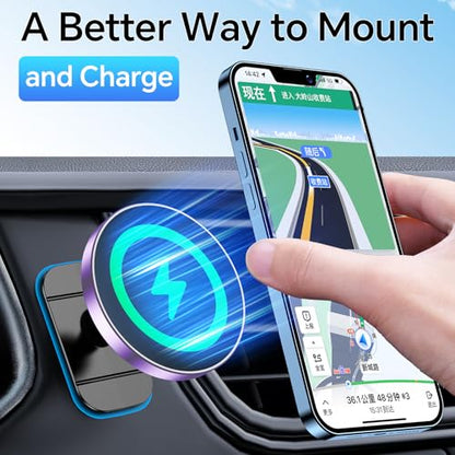 Magsafe Car Mount Charger (Purple)