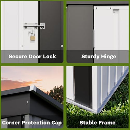 5x3 FT Outdoor Storage Shed (White / 5x3 FT)