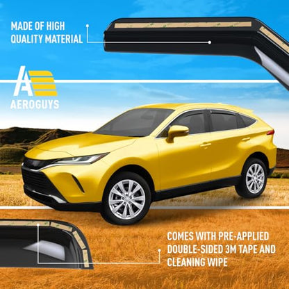 Extra Durable Window Deflectors in (For Toyota Venza 21-24)