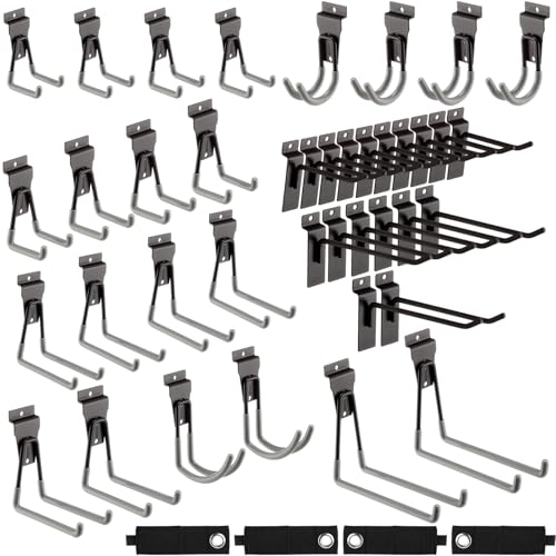36 Pcs Slatwall Hooks & Hangers (Gray)