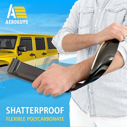 Extra Durable Window Deflectors in (For Jeep Wrangler JK 07-18)