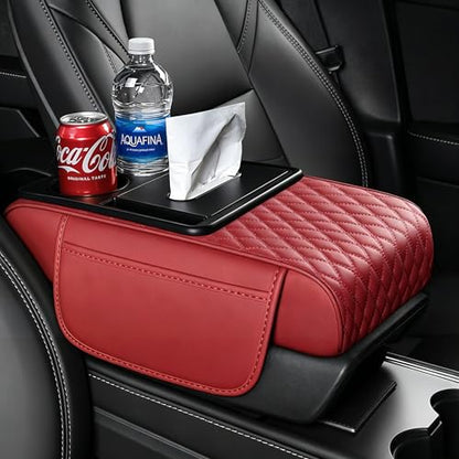 5 in 1 Car Center Console Cover (Wine Red)