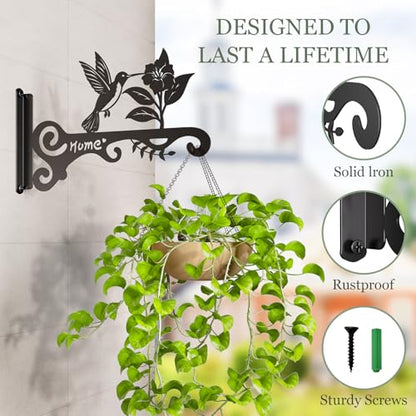 Metal Plant Hooks (2 Pcak Bird)
