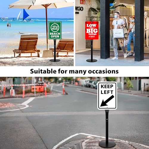 Heavy Duty Parking Sign Base Cast Iron 48" Parking Sign Post