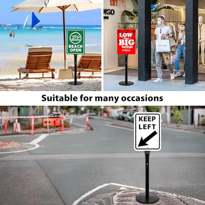 Heavy Duty Parking Sign Base Cast Iron 48" Parking Sign Post