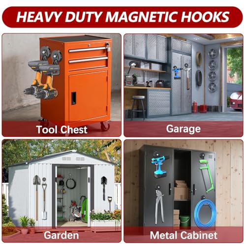 Heavy Duty Magnetic Hooks (2.6"x4-SU / Gray)