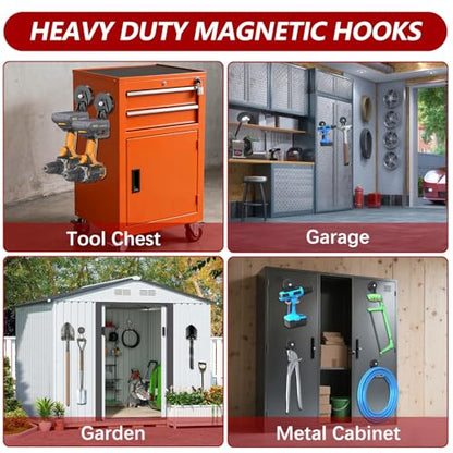 Heavy Duty Magnetic Hooks (2.6"x4-SU / Gray)
