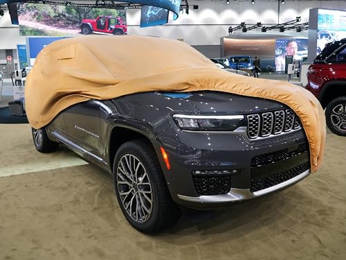 Heavy Duty Outdoor Car Cover Custom Fit for 2021 (Custom Fit Jeep Grand Cherokee / brown)