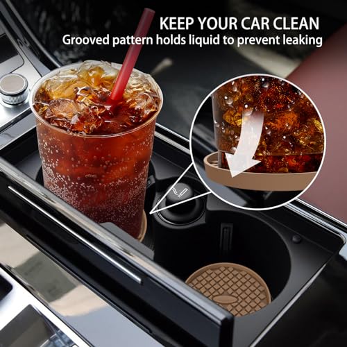Car Cup Coasters [4 Pack] Silicone Car Coasters (4pack-coffee)