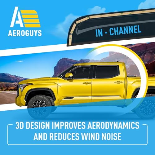Extra Durable Window Deflectors in (For Toyota Tundra 22-26)