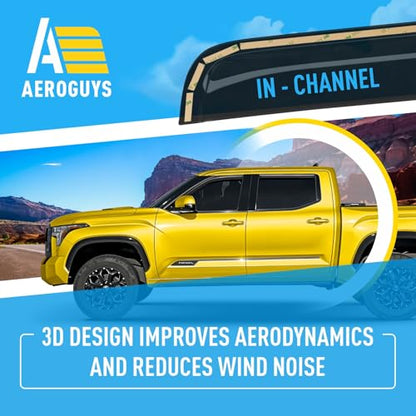 Extra Durable Window Deflectors in (For Toyota Tundra 22-26)