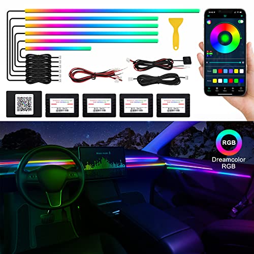 Acrylic Interior Car LED Strip Light with Wireless APP (Dreamcolor Kit - 6 in 1)