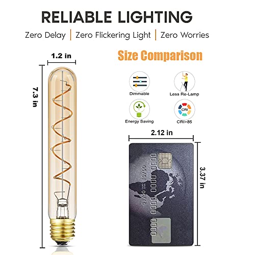 Dimmable T10 LED Bulbs (7.3in(185mm))