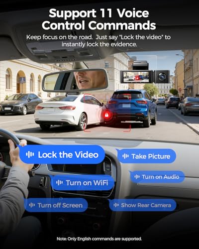 3 Channel Dash Cam Front and Rear Inside (Matte Black)