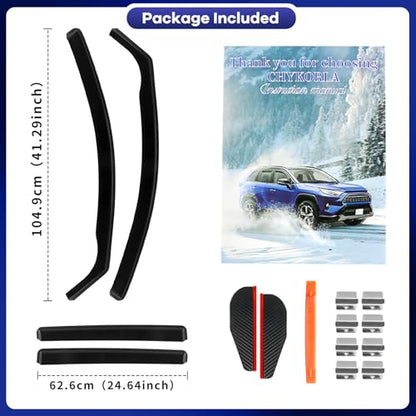 in Channel Rain Guards Fit for Volkswagen Golf MK7 Hatchback 2015 (For 2015-2019 Golf MK7 Hatchback)