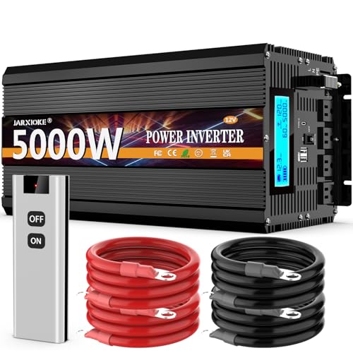 5000 Watt Power Inverter 12V DC to 110V 120V Converter for Family RV Off Grid Solar System Car with Type (12v-5000w)
