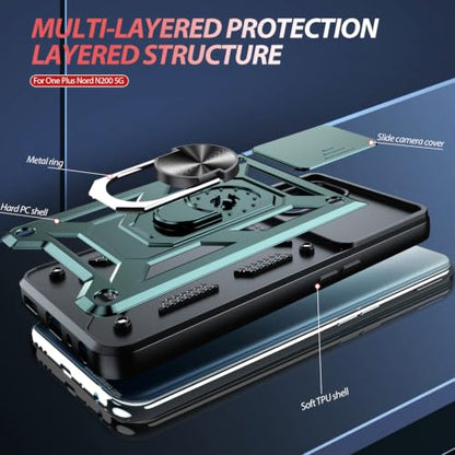 for Oneplus Nord N200 Case (Oneplus Nord N200(6.49") / Green)