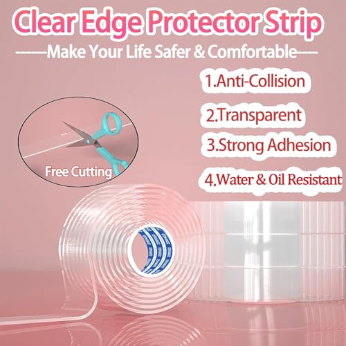 Baby Corner Proofing Edge Protector Strip (Clear / 1 Roll, 1.6in x 13FT)