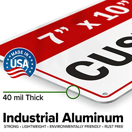 Custom Sign Custom Sign for Business (Header - Horizontal / 7x10 - Aluminum)