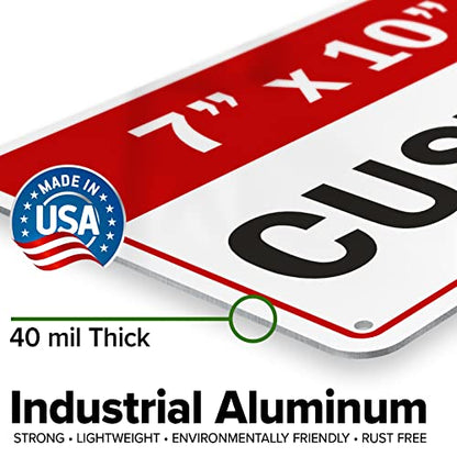 Custom Sign Custom Sign for Business (Header - Horizontal / 7x10 - Aluminum)