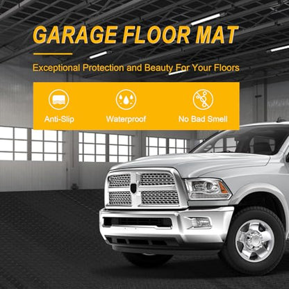 7.5x25 FT Garage Floor Mat (Matte Black / 7.5x25 FT)