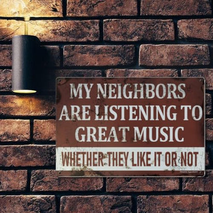 12x8″ Metal Sign (Great Music)