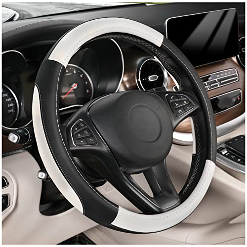 Steering Wheel Cover 14.5 (Standard size[14 1/2''-15''] / Black and White)