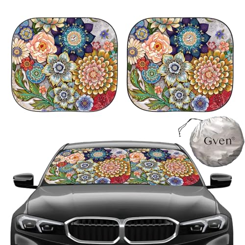 Windshield Sun Shade for Car 2 (Florals / Large)