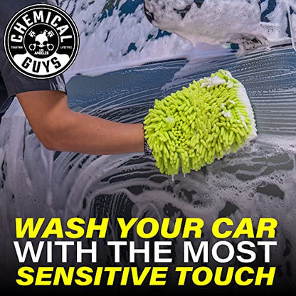 Chenille Microfiber Wash Mitt for Cars (Green / 2 Pack)
