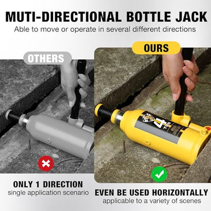 4 Ton Muti Directional Welded Bottle Jack (yellow / 4 ton muti-directional)