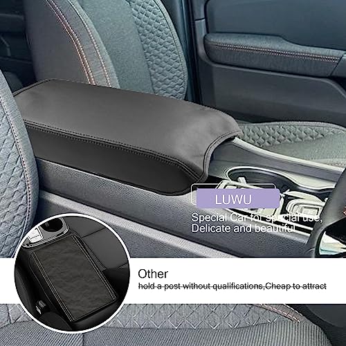 Center Console Cover Compatible with 2023 2024 2025 Honda Pilot & 2024 2025 Ridgeline & 2024 2025 2026 Honda Passport Accessories Armrest Console Cover Interior Accessories Leather (Without Pocket)