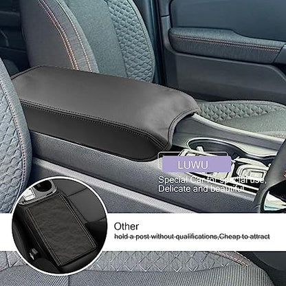 Center Console Cover Compatible with 2023 2024 2025 Honda Pilot & 2024 2025 Ridgeline & 2024 2025 2026 Honda Passport Accessories Armrest Console Cover Interior Accessories Leather (Without Pocket)