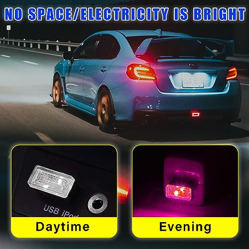 4 PCS USB LED Car Interior Atmosphere Lamp (Purple)