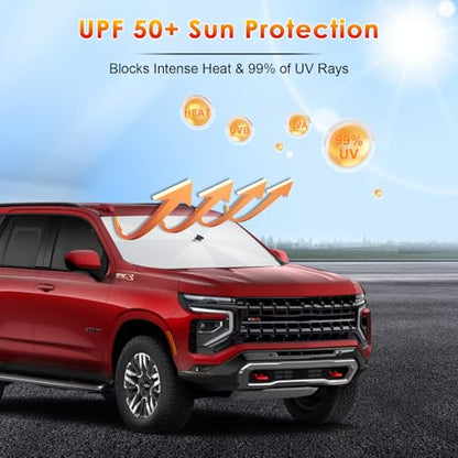 for Car Windshield Sunshade Umbrella 2021 (for 2021-2026 Chevy Tahoe)