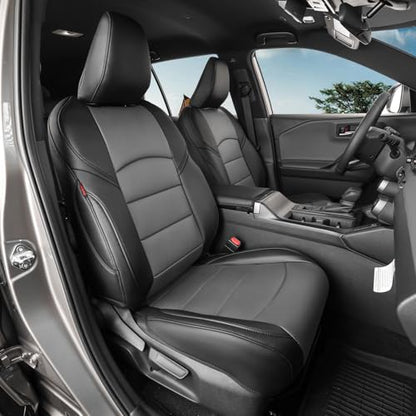 Camry Car Seat Covers Custom for Toyota 2025 2026 Camry (Leatherette(Black/Gray-2) / 2025-2026 Camry Hybrid (XLE/XSE))