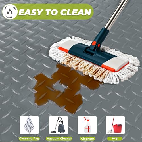 5x8 FT Garage Floor Mat (Diamond Plate Pvc Garage Mat / 5' x 8')