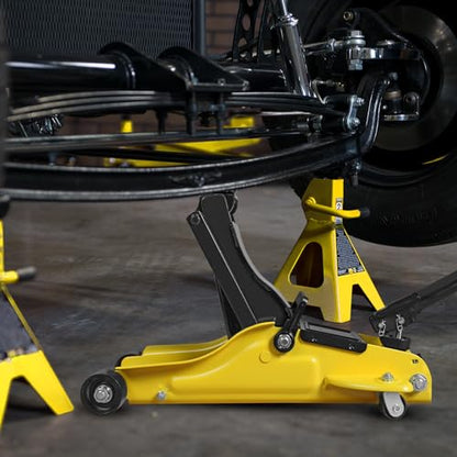 2.5 Ton Trolley Jack with Carrying Case Hydraulic Low Profile Floor Jack for Cars Lift with Single Piston Lift Pump (Steel / 2.5 ton with Case)