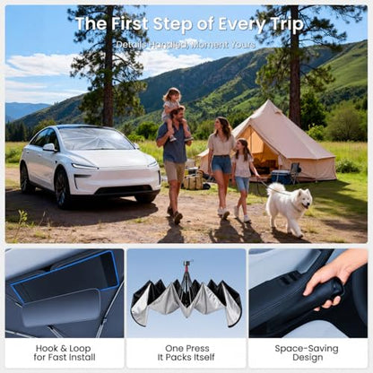 Windshield Sun Shade Umbrella for Tesla Model Y Juniper 2017 (Z4)