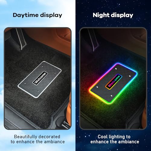 Car LED Lights for Floor Mats (Plaid - USB, 4)