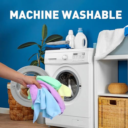 Microfiber Cleaning Cloths (5 Colors / 50 Pack)
