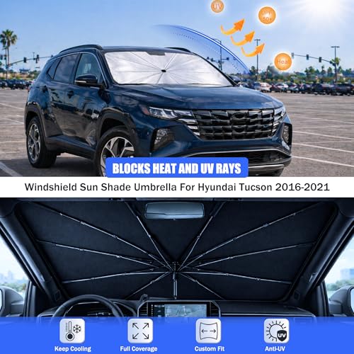 Car Windshield Sun Shade Umbrella for Hyundai Tucson 2016 (For Hyundai Tucson 2016-2021)
