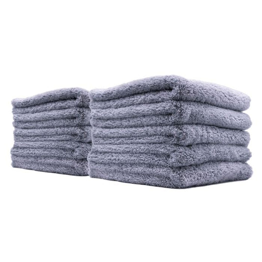 Ethos Plush 470 Microfiber Towels for Cars (10 Pack - Speed Gray 470gsm)