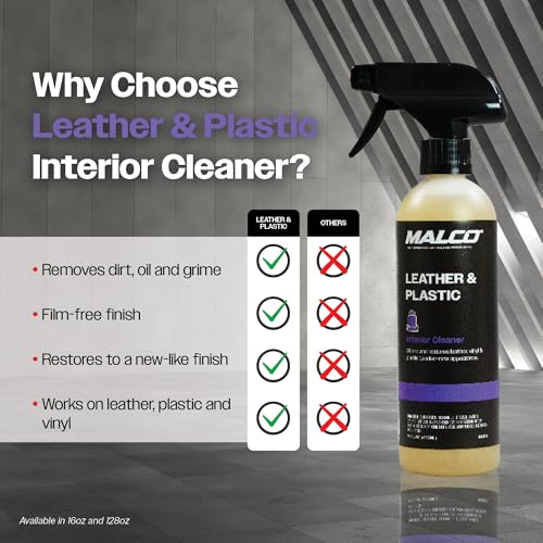 Leather & Plastic Cleaner for Automotive Interior Surfaces (16 Fl Oz (Pack of 1))