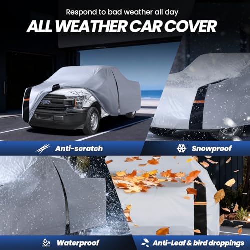 Multi Layer Ford F150 Truck Cover (W.Fit F-150(2008-2026) SuperCrew Cab SB / White Truck Cover)