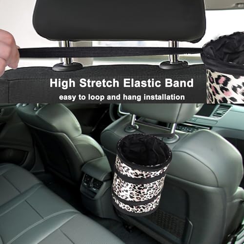 Car Trash Can (Leopard Print / 1 Gallons-2 Packs)