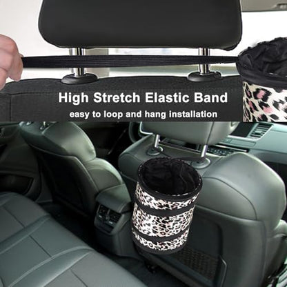 Car Trash Can (Leopard Print / 1 Gallons-2 Packs)