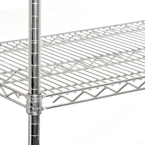 UltraDurable Heavy Duty NSF Solid Steel Wire Rack Storage Unit Organizer for Garage (Steel / 5-Tier Shelving, 60" W x 18" D)