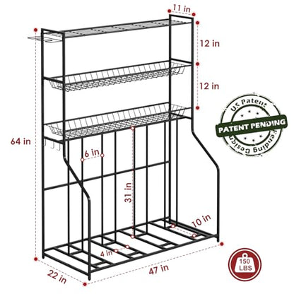 4 Bike Stand Bike Rack Garage with 3 (Large)