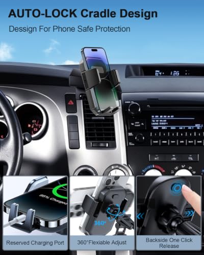 Car Phone Mount for Toyota Tundra 2007 (Tundra 2007-2013 / Auto Lock)